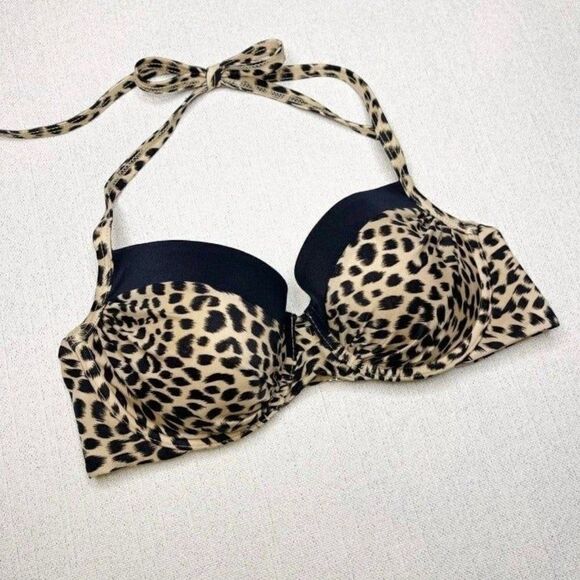 Victoria Secret Animal Print Bikini Swim Top - Picture 3 of 7